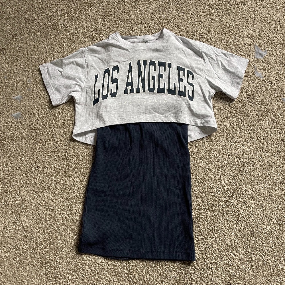 Zara Girls “Los Angeles” Layered Dress - Size 9-10y